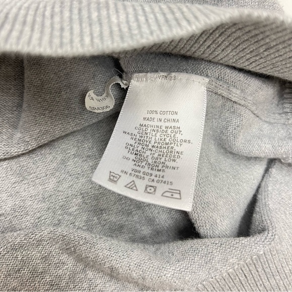 Nautica striped knited Sweater v neck grey blue size L sailor sail long sleeves - Picture 7 of 10